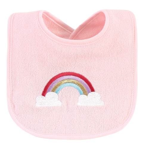 Luvable Friends Cotton Drooler Bibs with Fiber Filling, Unicorns And Mermaids
