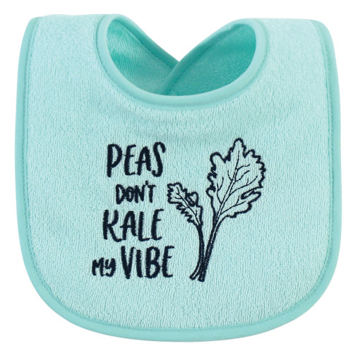 Hudson Baby Cotton Terry Drooler Bibs with Fiber Filling, Food Neutral