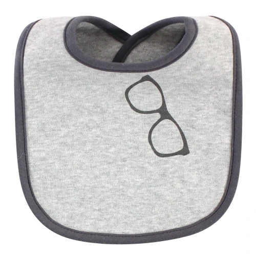 Hudson Baby Cotton Bib and Sock Set, Handsome Charming Adorable