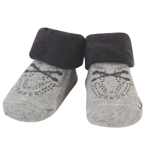 Hudson Baby Cotton Bib and Sock Set, Handsome Charming Adorable