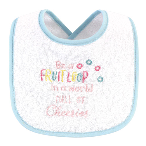 Hudson Baby Cotton Terry Drooler Bibs with Fiber Filling, Food Girl