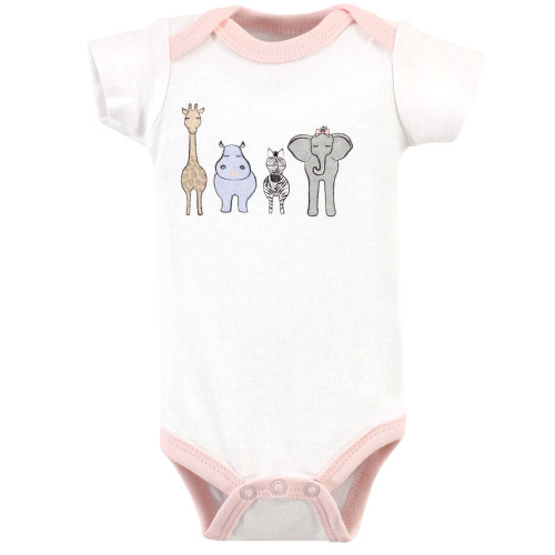 Hudson Baby Preemie Layette Set 4-Piece, Pink Safari