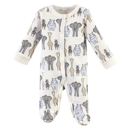 Hudson Baby Preemie Sleep and Play and Cap, Royal Safari