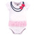 Little Treasure Cotton Bodysuits, Pink Navy Necklace