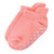 Touched by Nature Organic Cotton Socks with Non-Skid Gripper for Fall Resistance, Solid Pink Coral