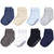 Touched by Nature Organic Cotton Socks with Non-Skid Gripper for Fall Resistance, Solid Black Blue