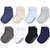 Touched By Nature Organic Cotton Socks with Non-Skid Gripper for Fall Resistance, Solid Black Blue