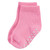Touched by Nature Organic Cotton Socks with Non-Skid Gripper for Fall Resistance, Solid Black Pink