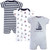 Hudson Baby Unisex Baby Cotton Rompers, Sailboat