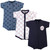 Hudson Baby Cotton Rompers, Baseball