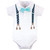 Little Treasure Cotton Bodysuits, Whale Suspenders