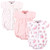 Hudson Baby Cotton Rompers, Pink Floral