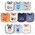 Hudson Baby Cotton Terry Drooler Bibs with Fiber Filling, Boy Muffin