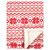 Hudson Baby Plush Mink and Sherpa Blanket, Red Fair Isle