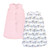 Hudson Baby Interlock Cotton Sleeveless Sleeping Bag, Pink Safari