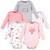 Hudson Baby Cotton Long-Sleeve Bodysuits, Girl Fox Long-Sleeve