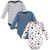 Hudson Baby Cotton Long-Sleeve Bodysuits 3-Pack, Basic Sports