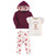 Hudson Baby Toddler Cotton Hoodie, Bodysuit or Tee Top and Pant Set, Fall Floral