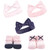 Hudson Baby Headband and Socks Set, Pink Polka Dot, 0-9 Months