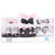 Hudson Baby Headband and Socks Giftset, Black Pink Bows