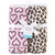 Hudson Baby Silky Plush and Coral Fleece Blanket, Leopard Heart