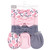 Hudson Baby Cotton Headband and Scratch Mitten Set, Navy Pink Floral, 0-6 Months