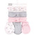 Hudson Baby Cotton Headband and Scratch Mitten Set, Pink Gray Floral