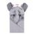 Hudson Baby Cotton Animal Face Hooded Towel, Flower Elephant