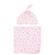 Hudson Baby Swaddle Blanket and Cap or Headband, Silver Pink Star, One Size