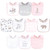 Hudson Baby Cotton Bibs, Winter Forest