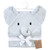 Touched by Nature Organic Cotton Animal Face Hooded Towels, Gray Elephant
