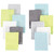 Hudson Baby Rayon from Bamboo Woven Washcloths 12pk, Gray Mint Lime