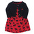 Hudson Baby Cotton Dress and Cardigan Set, Red Moose Bear
