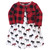 Hudson Baby Cotton Dress and Cardigan Set, Buffalo Plaid Moose