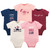 Hudson Baby Cotton Bodysuits, Girls Club