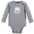 Hudson Baby Cotton Long-Sleeve Bodysuits, Gray Forest
