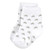 Hudson Baby Cotton Rich Newborn and Terry Socks, Gray White Star