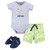 Hudson Baby Cotton Bodysuit, Shorts and Shoe Set, Rawr-Some Dino