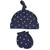 Hudson Baby Cotton Cap and Scratch Mitten Set, Blue Elephant