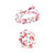 Hudson Baby Cotton Headband and Scratch Mitten Set, Fall Floral