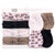Hudson Baby Cotton Headband and Scratch Mitten Set, Black Xoxo