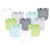 Hudson Baby Rayon from Bamboo Terry Bibs, Gray Mint Lime
