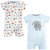 Touched by Nature Organic Cotton Rompers, Endangered Elephant