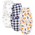 Hudson Baby Quilted Cotton Swaddle Wrap 3pk, Boy Forest