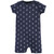 Hudson Baby Cotton Rompers, Blue Shark