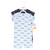 Hudson Baby Cotton Rompers, Blue Shark