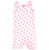 Hudson Baby Cotton Rompers, Pink Strawberry