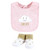 Hudson Baby Cotton Bib and Sock Set, Pink Cloud