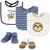 Hudson Baby Cotton Bib and Sock Set, Sloth