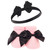 Hudson Baby Headband and Socks Giftset, Pink Black Love 10-Pack
